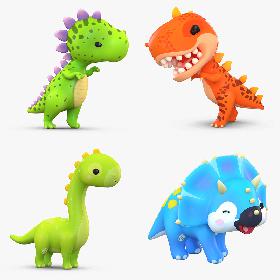 Cartoon Dinosaur Pack Collection 3D